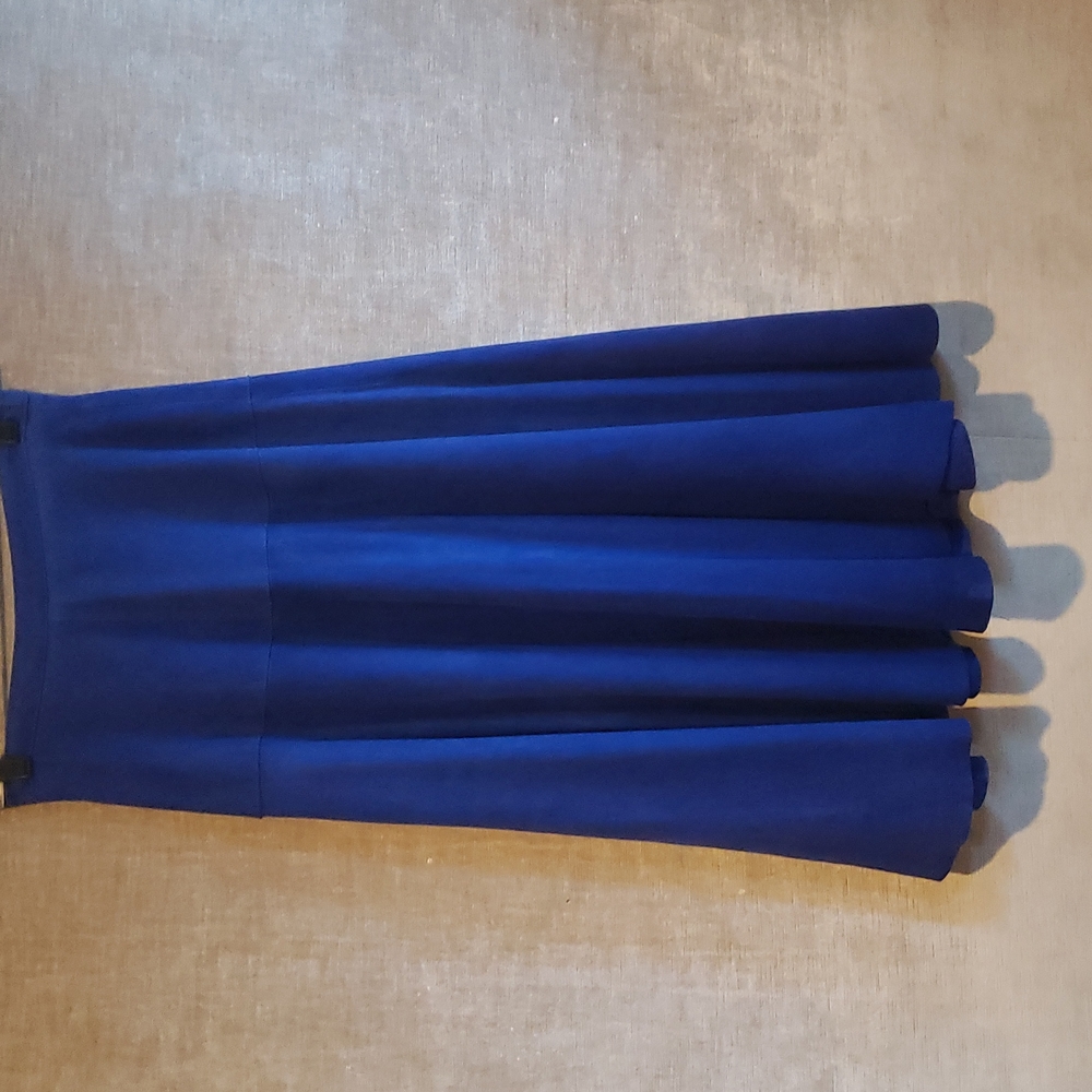 Suede Leather Skirt, blue